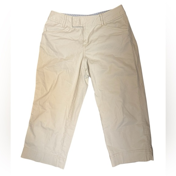EDDIE BAUER Capri Crop Pants Hiking Women's Khaki Sand Taupe SZ 2 Outdoors EUC - Picture 4 of 13